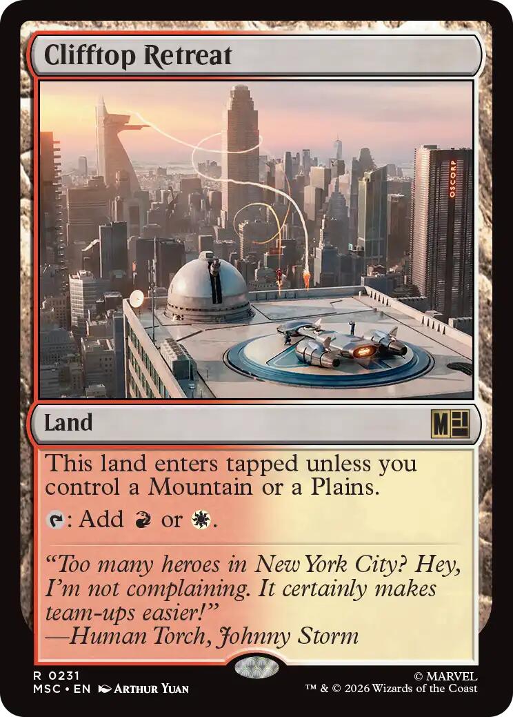 Clifftop Retreat (Surge Foil) [Marvel Super Heroes Commander] | L.A. Mood Comics and Games