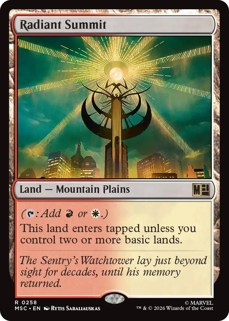 Radiant Summit (Surge Foil) [Marvel Super Heroes Commander] | L.A. Mood Comics and Games