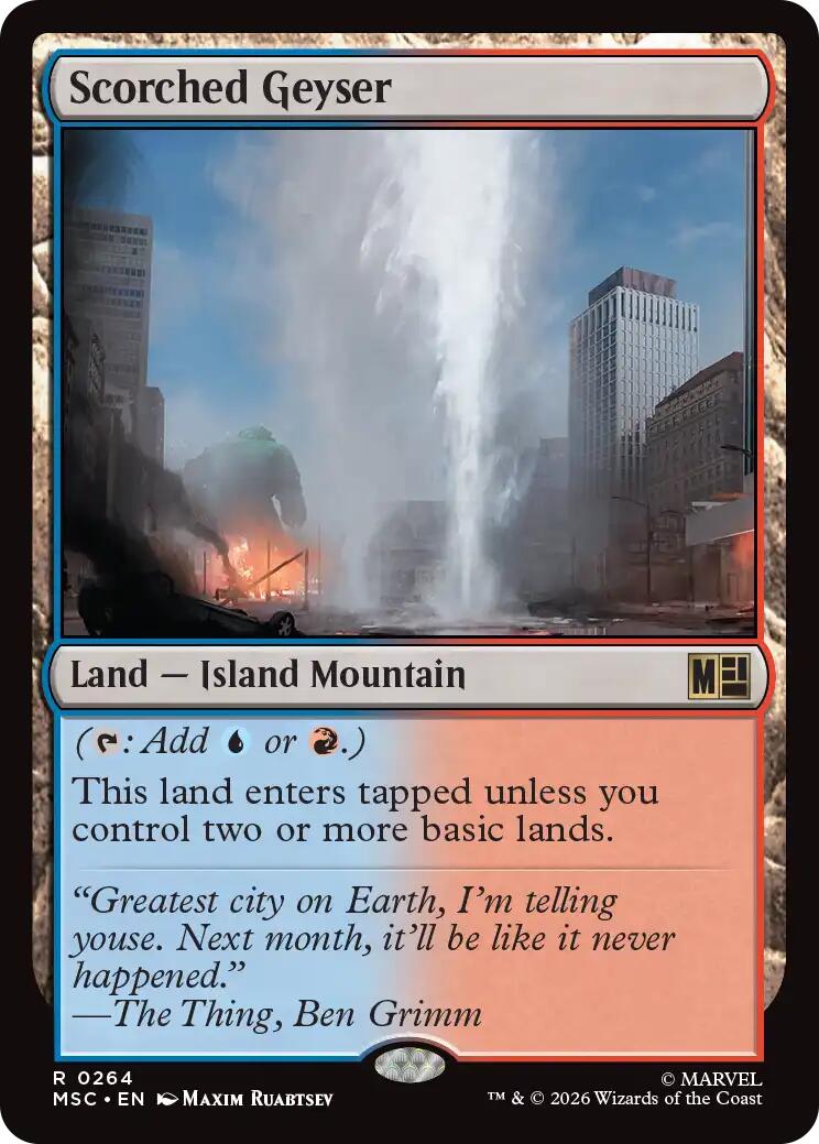 Scorched Geyser (Surge Foil) [Marvel Super Heroes Commander] | L.A. Mood Comics and Games