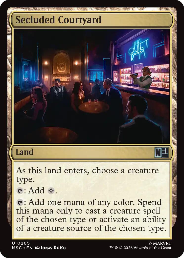Secluded Courtyard (Surge Foil) [Marvel Super Heroes Commander] | L.A. Mood Comics and Games