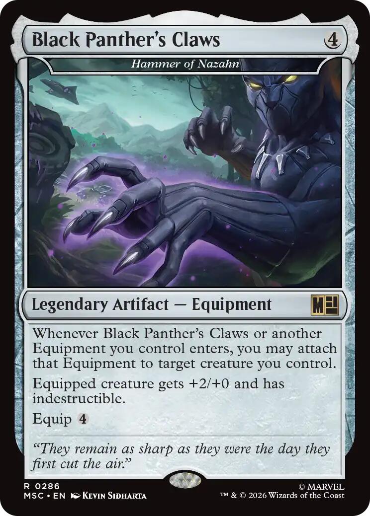 Black Panther's Claws - Hammer of Nazahn (Surge Foil) [Marvel Super Heroes Commander] | L.A. Mood Comics and Games