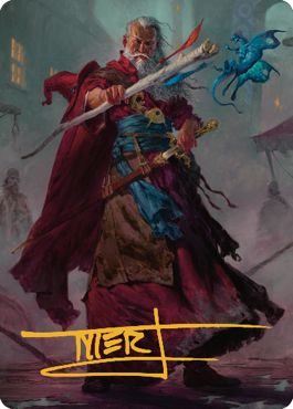 Elminster Art Card (64) (Gold-Stamped Signature) [Commander Legends: Battle for Baldur's Gate Art Series] | L.A. Mood Comics and Games