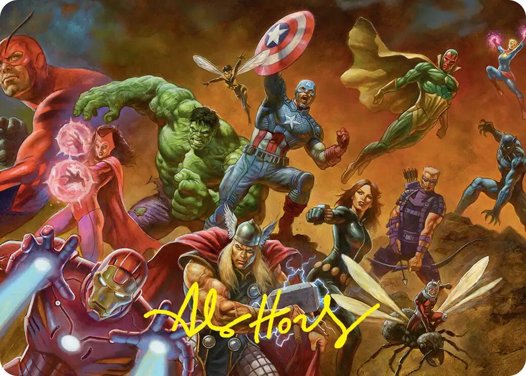 Avengers Assemble! Art Card (Gold-Stamped Signature) [Marvel Super Heroes Art Series] | L.A. Mood Comics and Games
