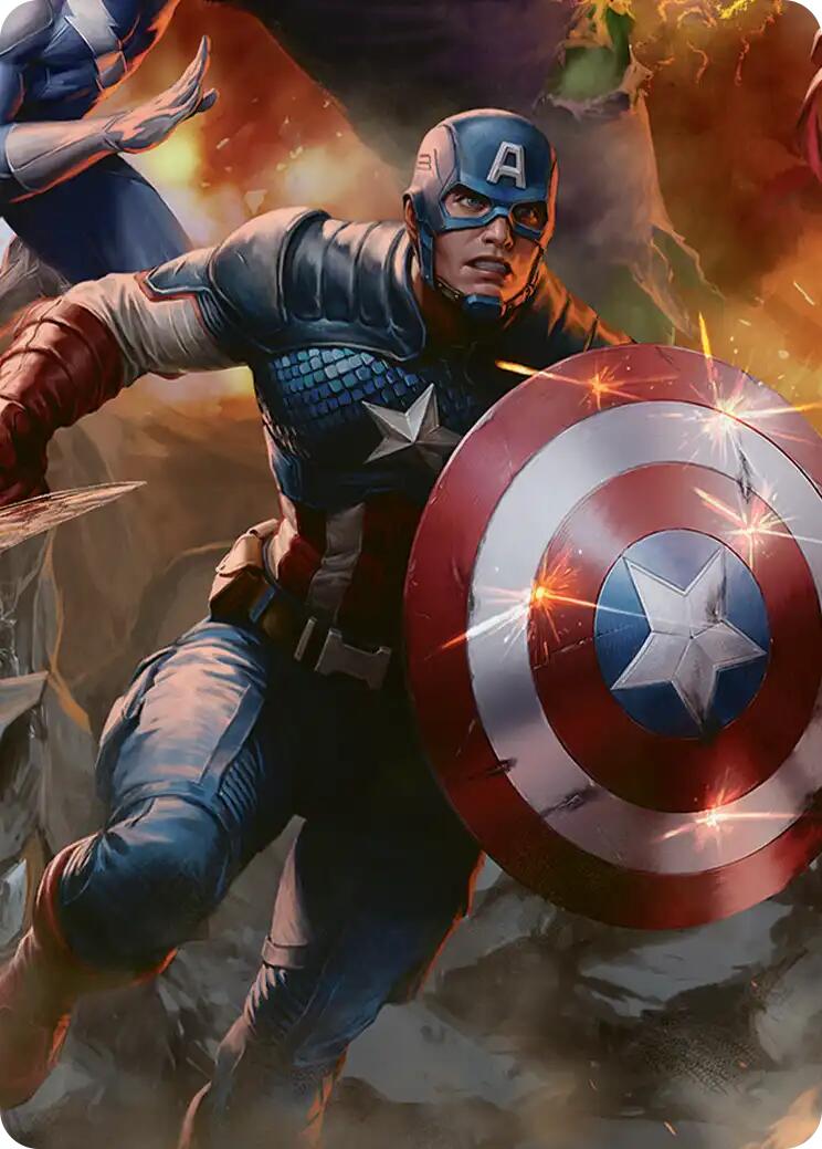 Captain America, Unbowed Art Card [Marvel Super Heroes Art Series] | L.A. Mood Comics and Games
