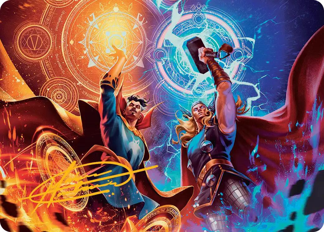 We Say Thee Nay! Art Card (Gold-Stamped Signature) [Marvel Super Heroes Art Series] | L.A. Mood Comics and Games