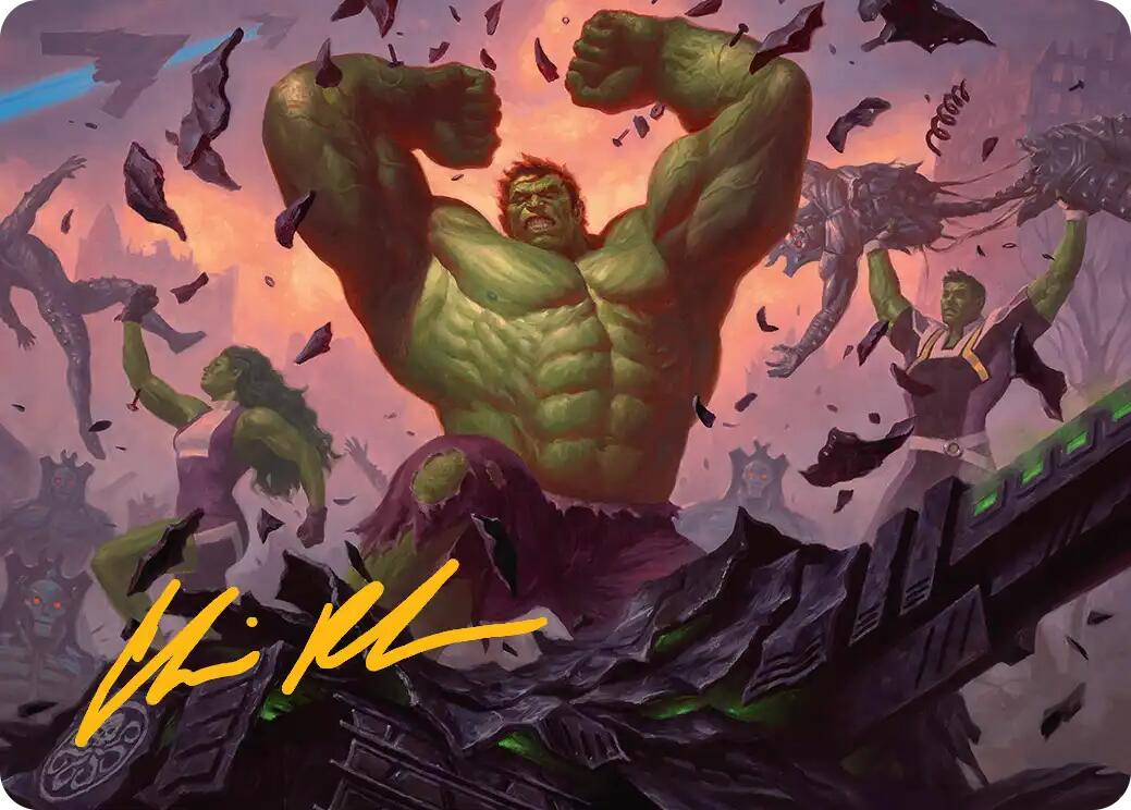 HULK SMASH! Art Card (Gold-Stamped Signature) [Marvel Super Heroes Art Series] | L.A. Mood Comics and Games
