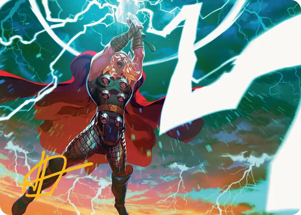 Lightning Strike Art Card (Gold-Stamped Signature) [Marvel Super Heroes Art Series] | L.A. Mood Comics and Games