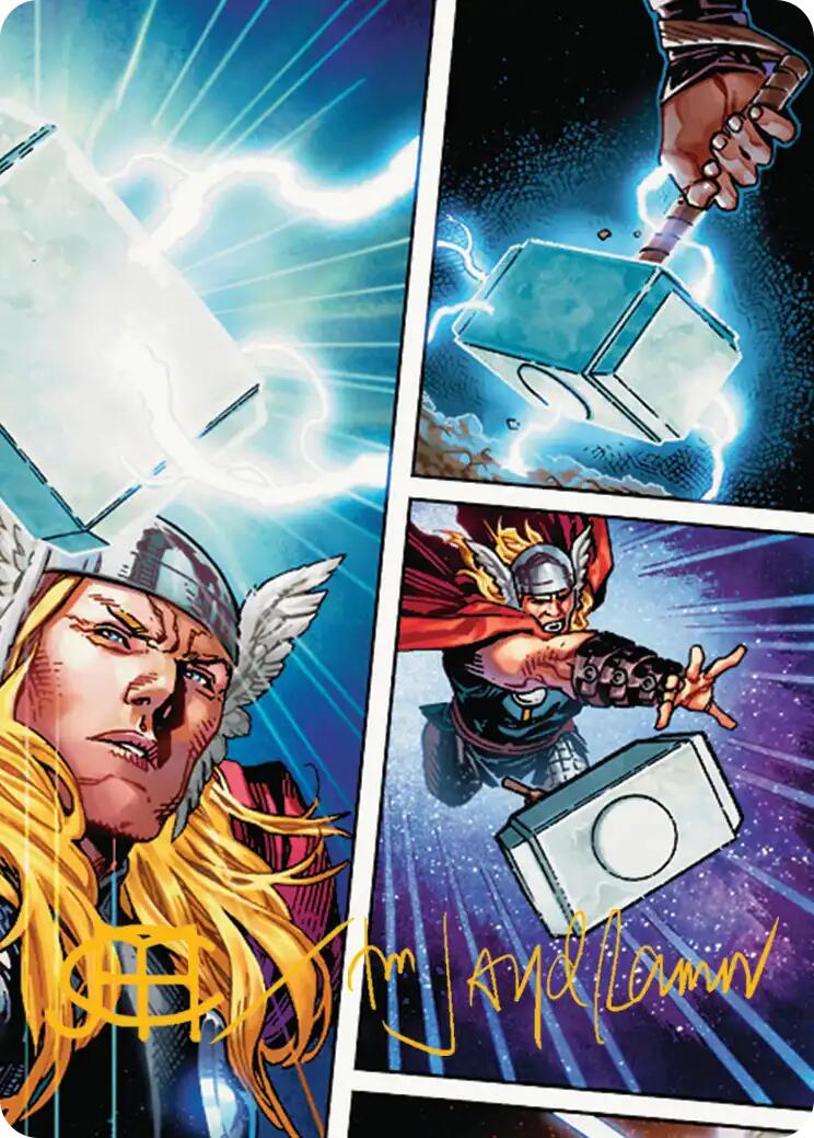 Mjolnir, Hammer of Thor Art Card (Gold-Stamped Signature) [Marvel Super Heroes Art Series] | L.A. Mood Comics and Games