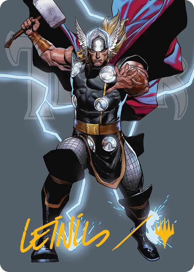 Thor, God of Thunder Art Card (Gold-Stamped Signature) [Marvel Super Heroes Art Series] | L.A. Mood Comics and Games