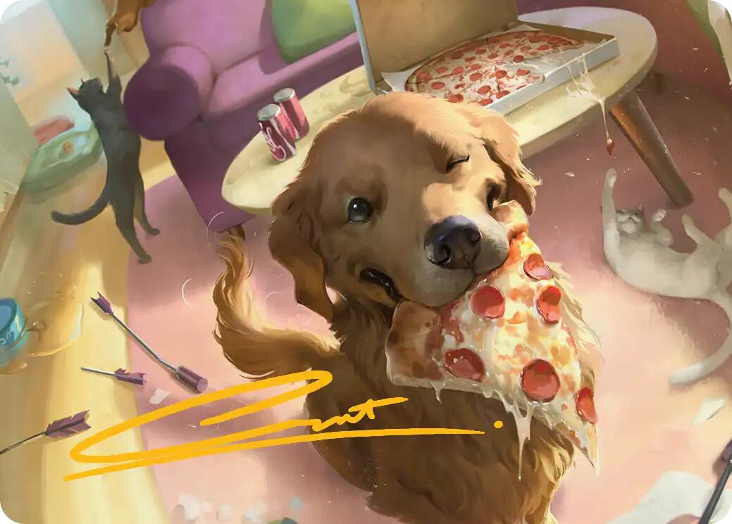 Lucky the Pizza Dog Art Card (Gold-Stamped Signature) [Marvel Super Heroes Art Series] | L.A. Mood Comics and Games