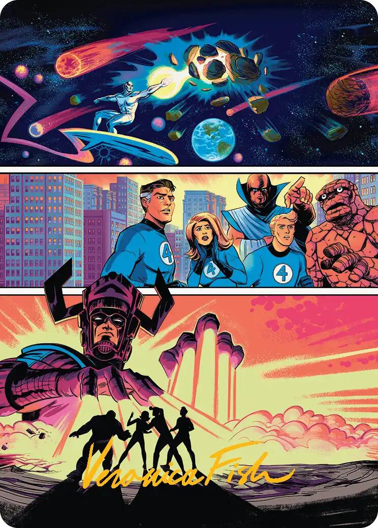 The Coming of Galactus Art Card (Gold-Stamped Signature) [Marvel Super Heroes Art Series] | L.A. Mood Comics and Games