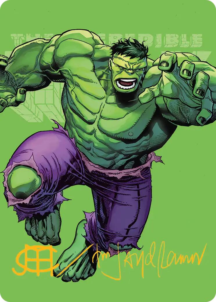 The Incredible Hulk Art Card (Gold-Stamped Signature) [Marvel Super Heroes Art Series] | L.A. Mood Comics and Games