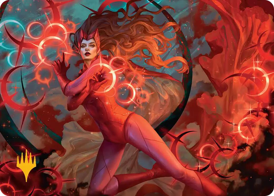 Scarlet Witch, Chaotic Avenger Art Card (Gold-Stamped Planeswalker Symbol) [Marvel Super Heroes Art Series] | L.A. Mood Comics and Games