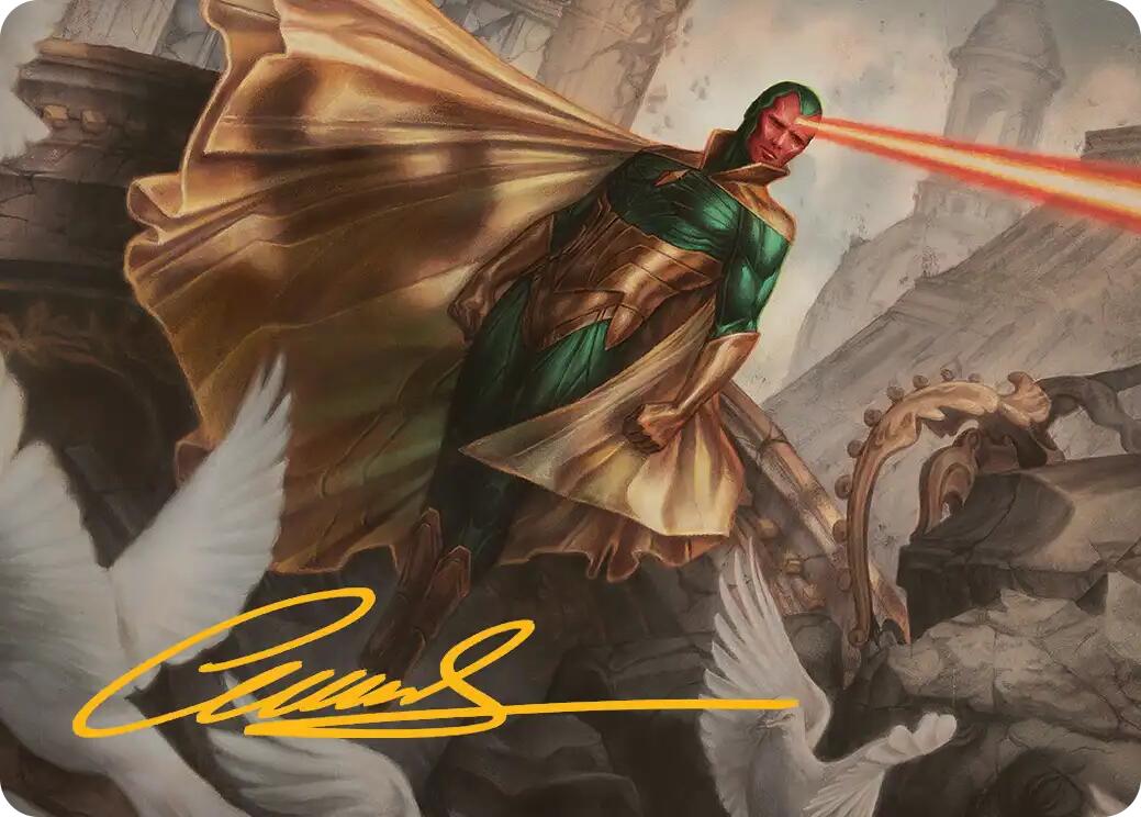 The Vision Art Card (Gold-Stamped Signature) [Marvel Super Heroes Art Series] | L.A. Mood Comics and Games
