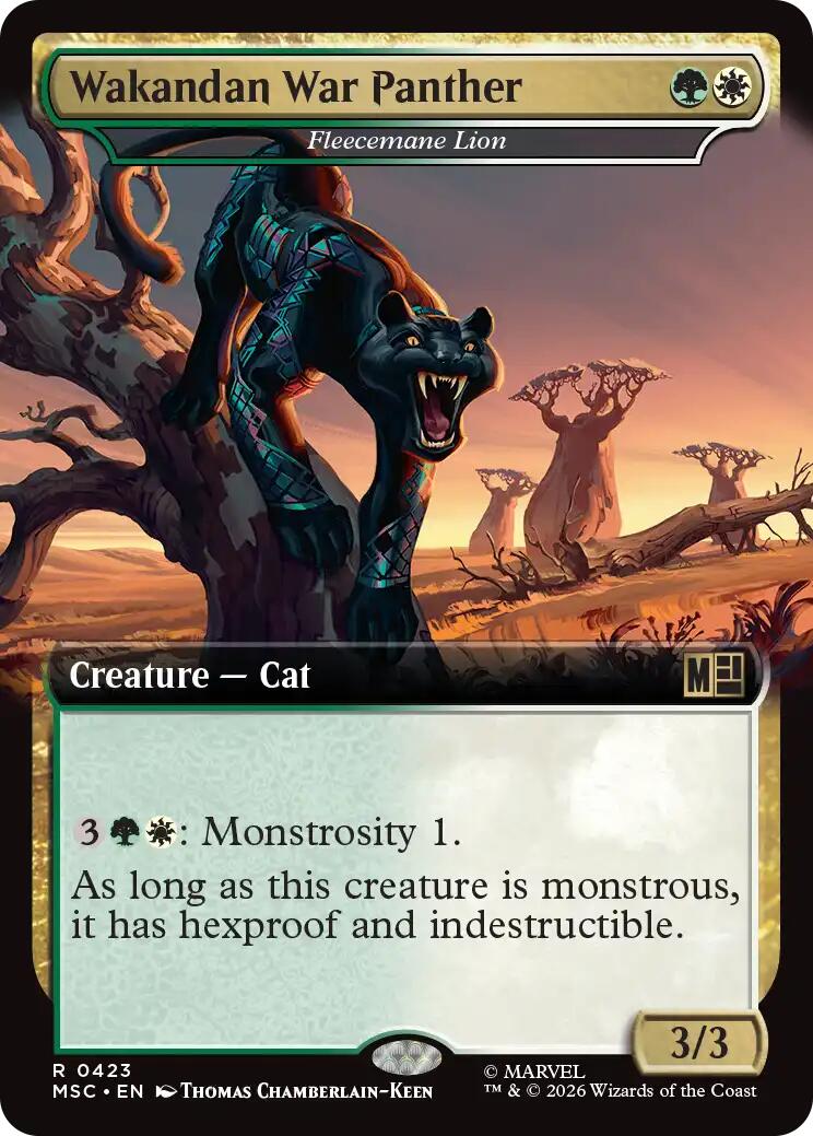 Wakandan War Panther - Fleecemane Lion (Extended Art) [Marvel Super Heroes Commander] | L.A. Mood Comics and Games