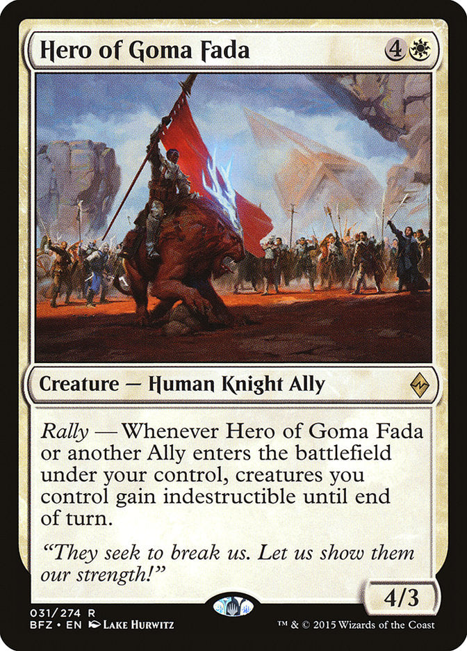 Hero of Goma Fada [Battle for Zendikar] | L.A. Mood Comics and Games