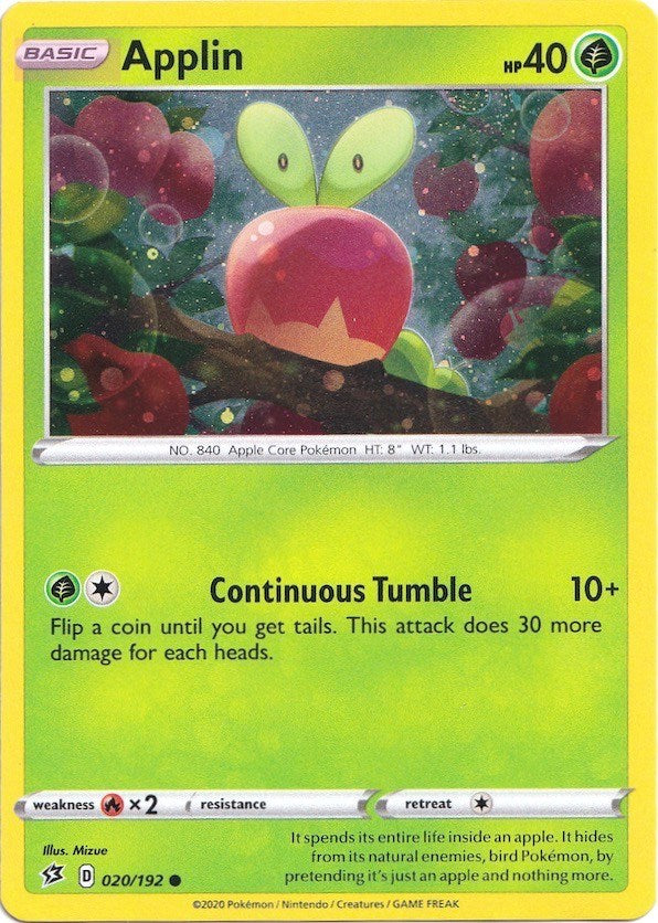 Applin (020/192) (Cosmos Holo) [Sword & Shield: Rebel Clash] | L.A. Mood Comics and Games