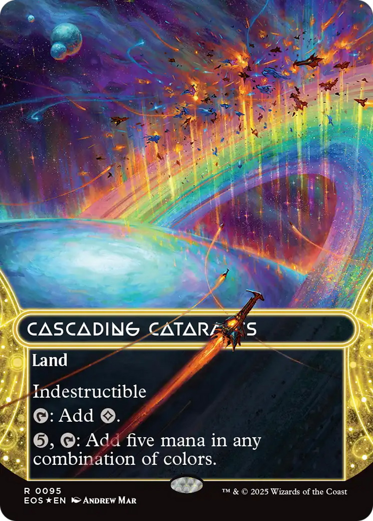 Cascading Cataracts (0095) (Borderless) (Galaxy Foil) [Edge of Eternities: Stellar Sights] | L.A. Mood Comics and Games