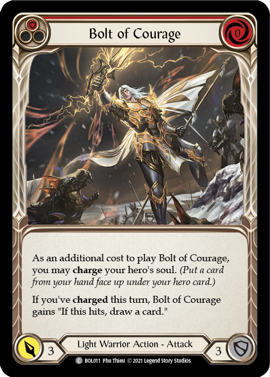 Bolt of Courage (Red) [BOL011] (Monarch Boltyn Blitz Deck) | L.A. Mood Comics and Games