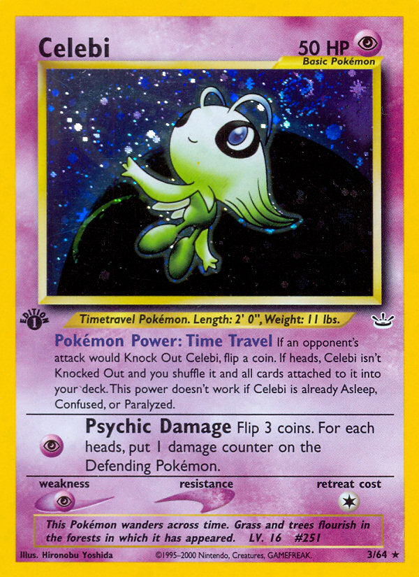 Celebi (3/64) [Neo Revelation 1st Edition] | L.A. Mood Comics and Games