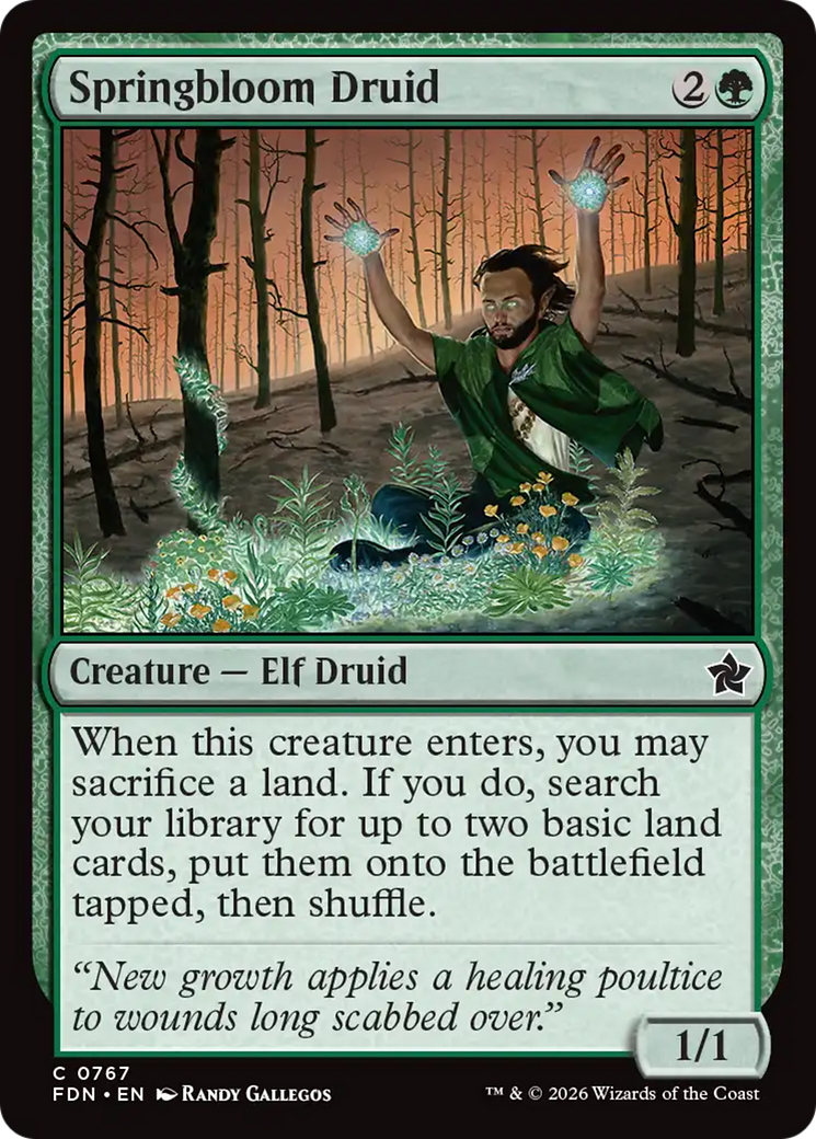 Springbloom Druid (0767) [Foundations] | L.A. Mood Comics and Games