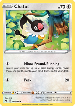 Chatot (139/185) [Sword & Shield: Vivid Voltage] | L.A. Mood Comics and Games