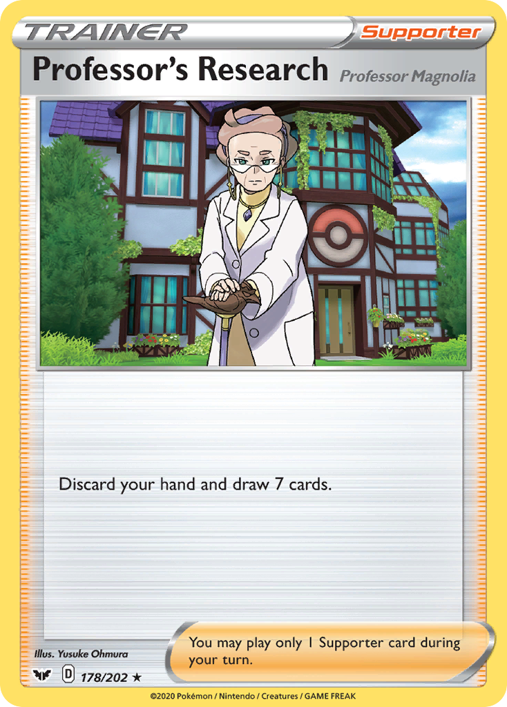 Professor's Research (178/202) (Professor Magnolia) [Sword & Shield: Base Set] | L.A. Mood Comics and Games