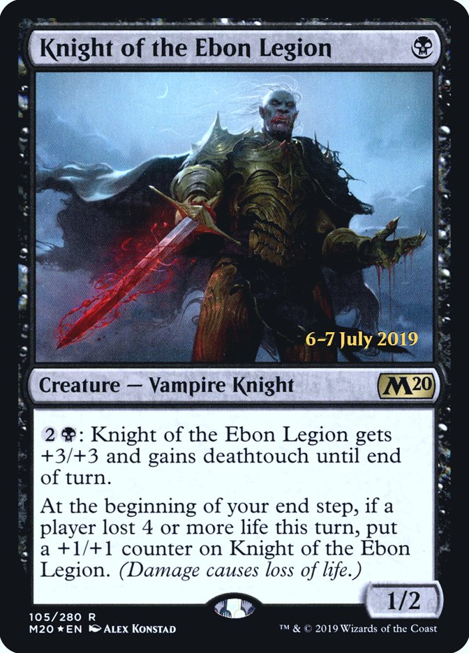 Knight of the Ebon Legion [Core Set 2020 Prerelease Promos] | L.A. Mood Comics and Games