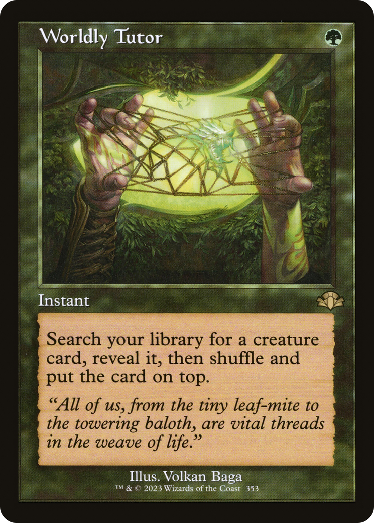 Worldly Tutor (Retro) [Dominaria Remastered] | L.A. Mood Comics and Games