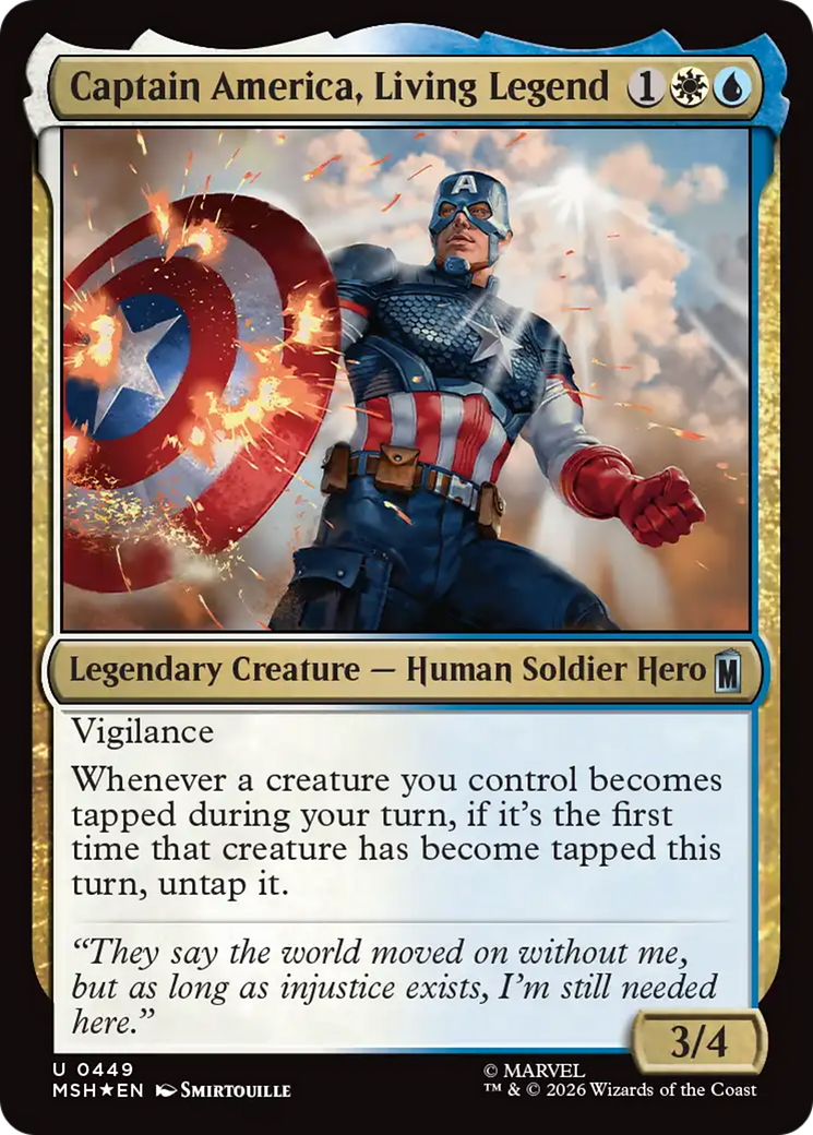 Captain America, Living Legend (Surge Foil) [Marvel Super Heroes] | L.A. Mood Comics and Games