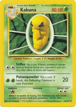 Kakuna (33/102) [Base Set Unlimited] | L.A. Mood Comics and Games