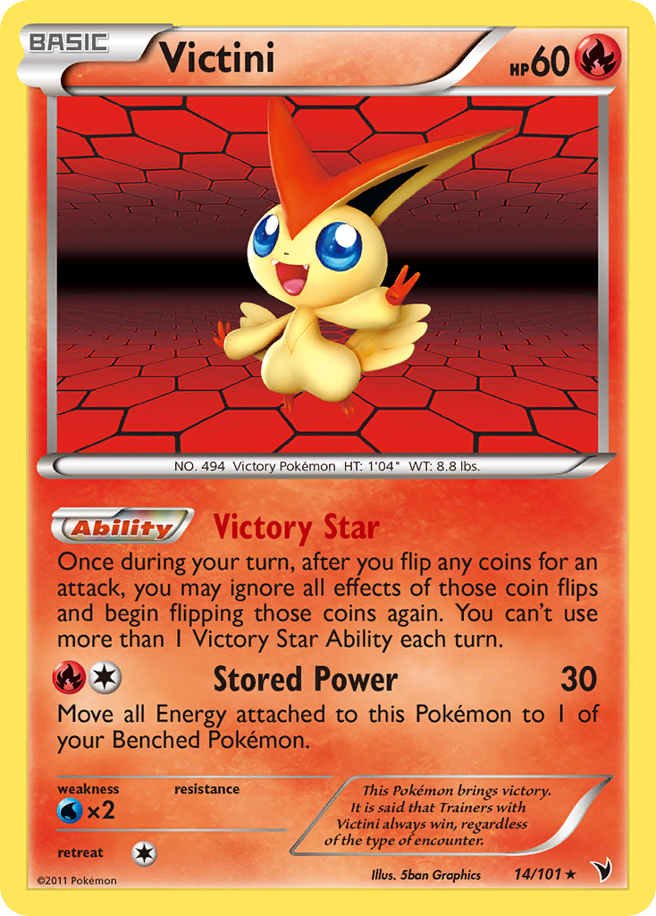 Victini (14/101) [Black & White: Noble Victories] | L.A. Mood Comics and Games