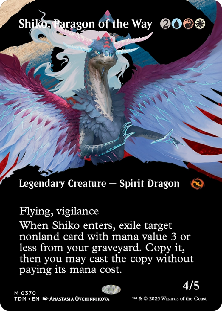 Shiko, Paragon of the Way (Borderless) [Tarkir: Dragonstorm] | L.A. Mood Comics and Games