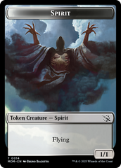 Knight (7) // Spirit (14) Double-Sided Token [March of the Machine Commander Tokens] | L.A. Mood Comics and Games