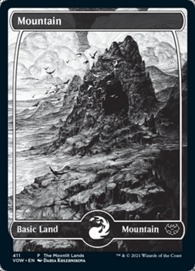 Mountain (The Moonlit Lands) (Foil Etched) [Innistrad: Crimson Vow Promos] | L.A. Mood Comics and Games