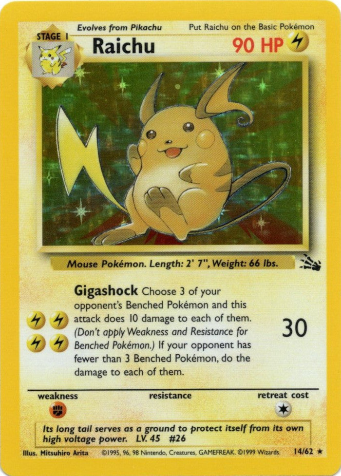Raichu (14/62) [Fossil Unlimited] | L.A. Mood Comics and Games