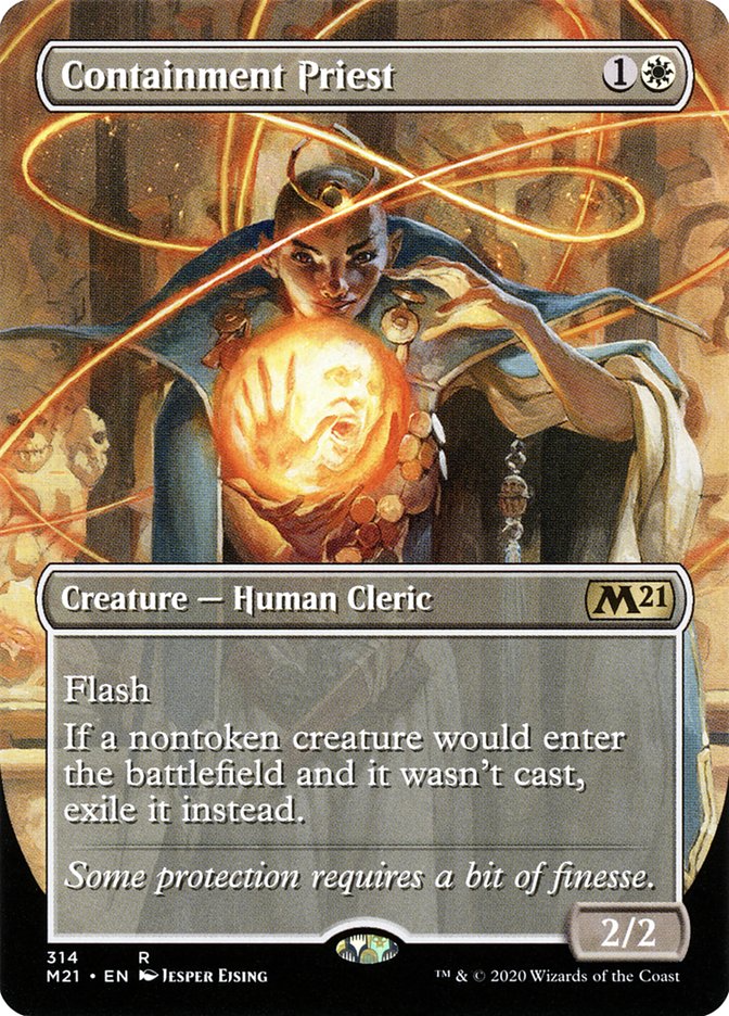 Containment Priest (Borderless Alternate Art) [Core Set 2021] | L.A. Mood Comics and Games