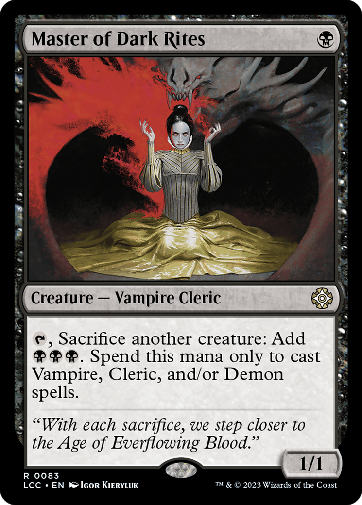 Master of Dark Rites [The Lost Caverns of Ixalan Commander] | L.A. Mood Comics and Games