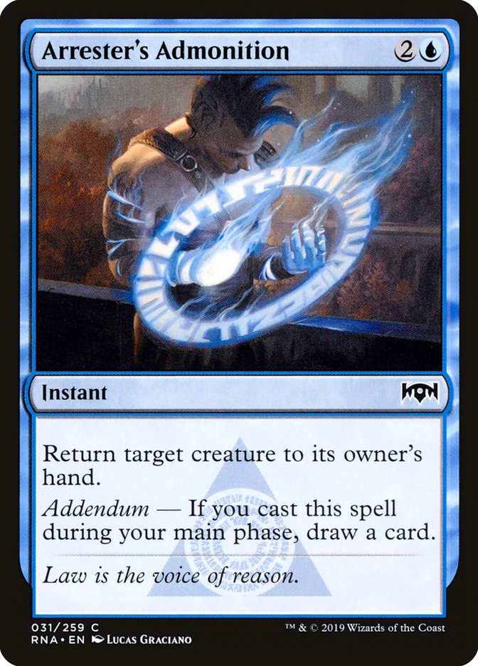 Arrester's Admonition [Ravnica Allegiance] | L.A. Mood Comics and Games