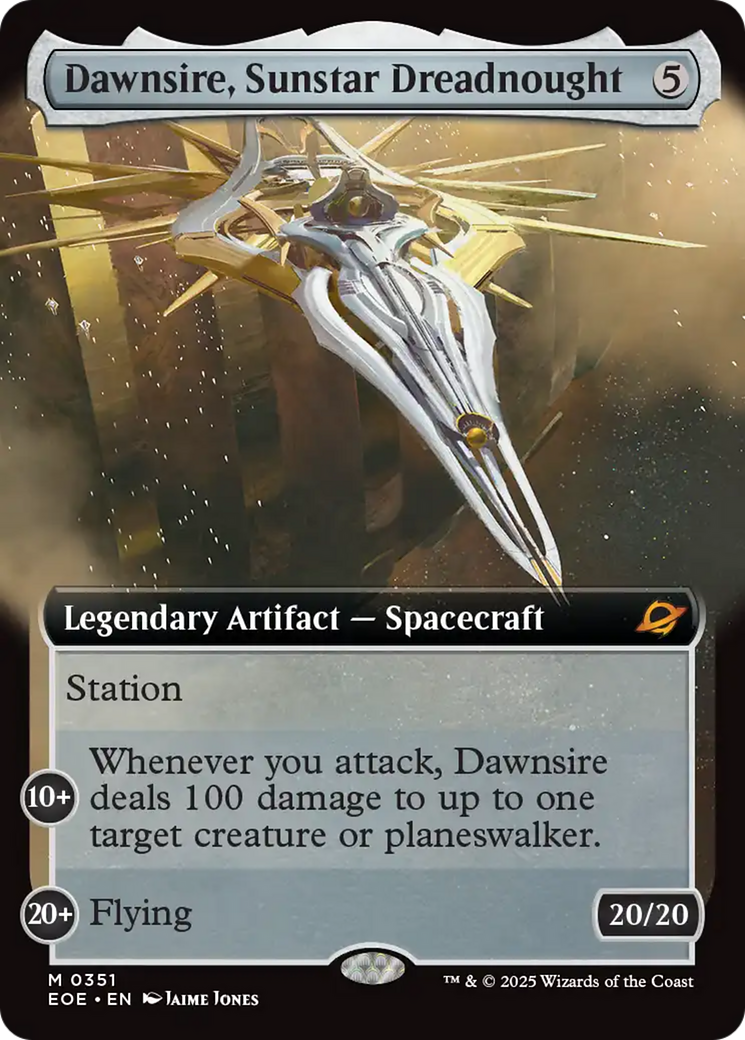 Dawnsire, Sunstar Dreadnought (Extended Art) [Edge of Eternities] | L.A. Mood Comics and Games