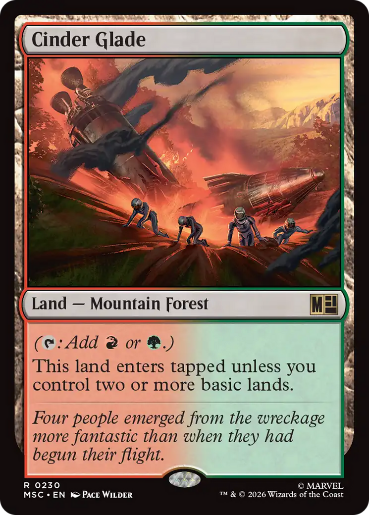 Cinder Glade (Surge Foil) [Marvel Super Heroes Commander] | L.A. Mood Comics and Games