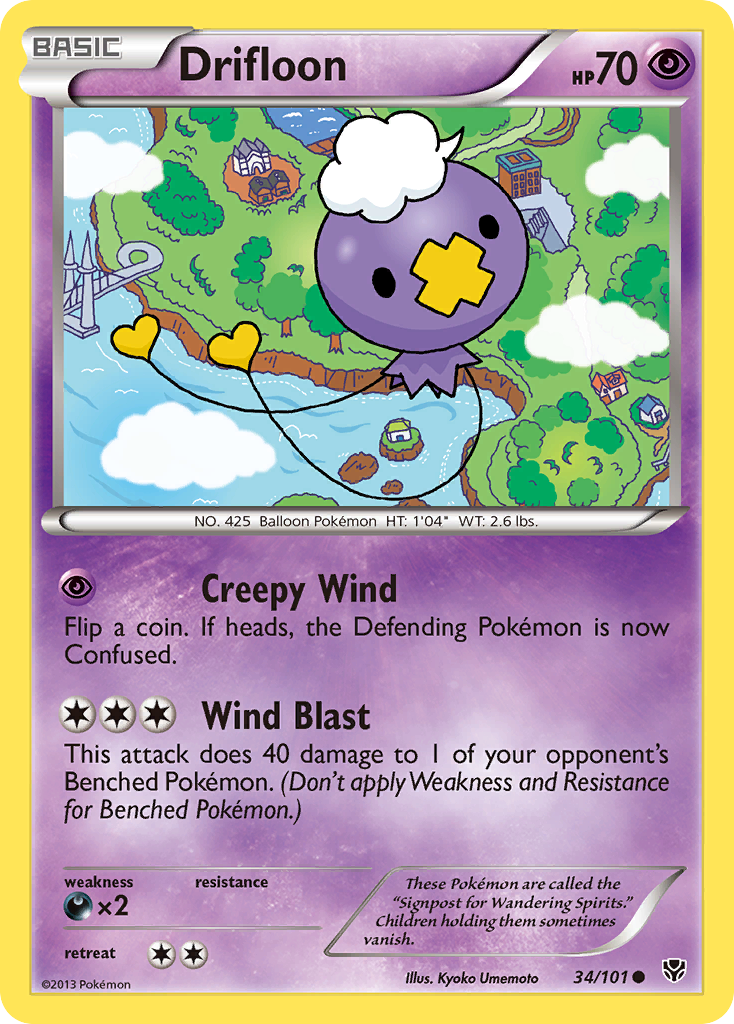 Drifloon (34/101) [Black & White: Plasma Blast] | L.A. Mood Comics and Games