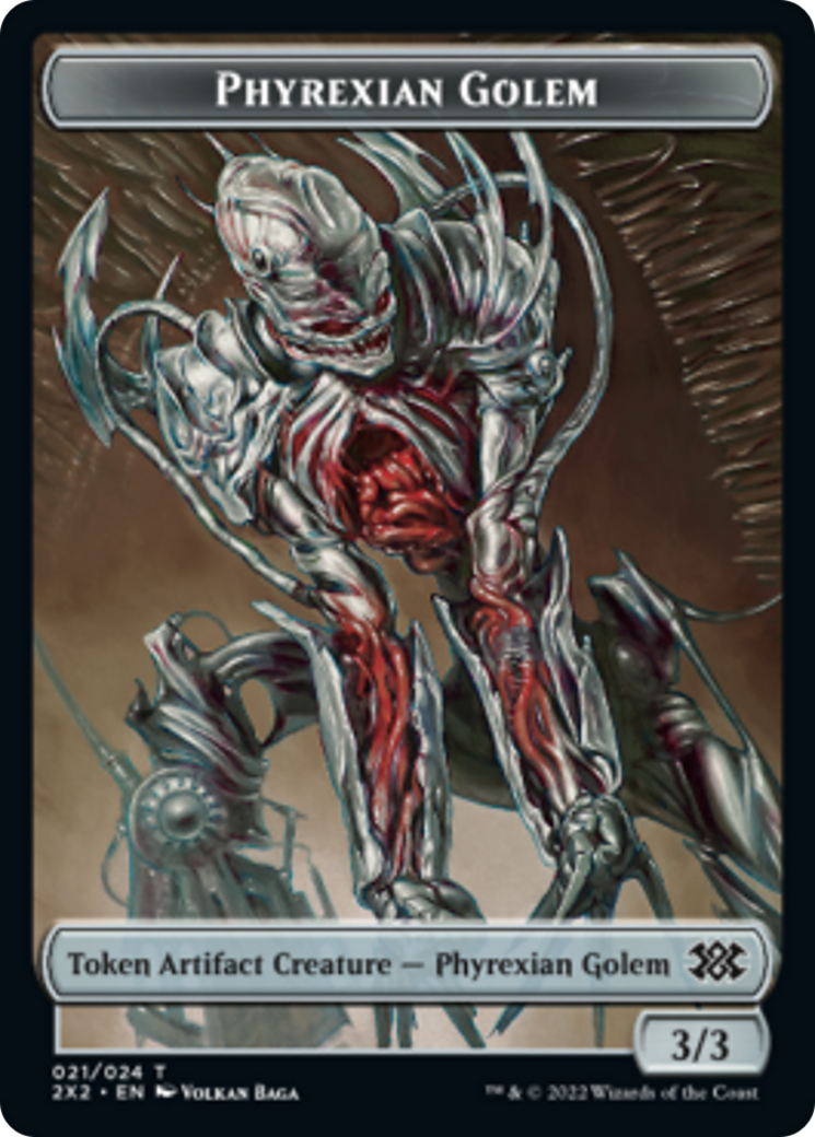 Bear // Phyrexian Golem Double-Sided Token [Double Masters 2022 Tokens] | L.A. Mood Comics and Games