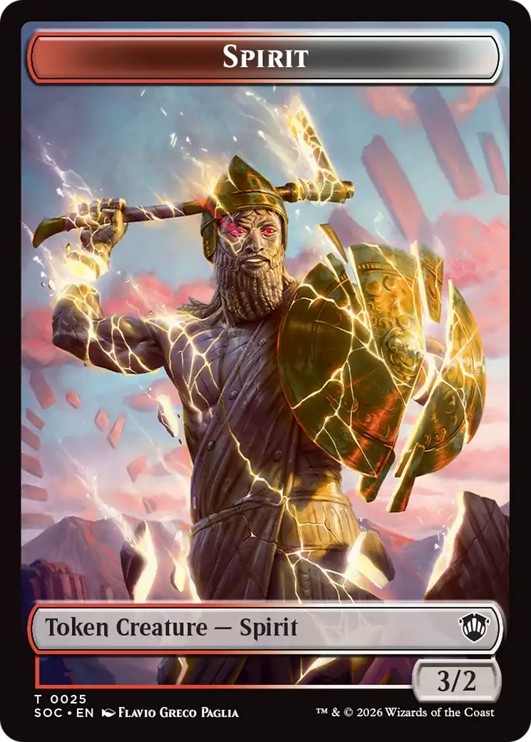 Spirit (0025) // Rogue Double-Sided Token [Secrets of Strixhaven Commander Tokens] | L.A. Mood Comics and Games