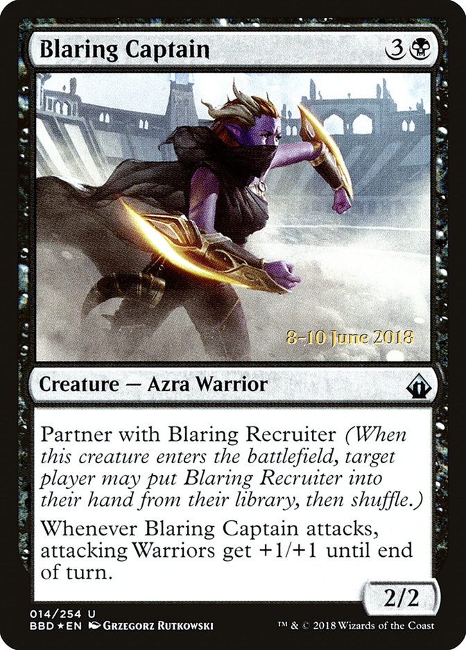 Blaring Captain (Prerelease) [Battlebond Prerelease Promos] | L.A. Mood Comics and Games