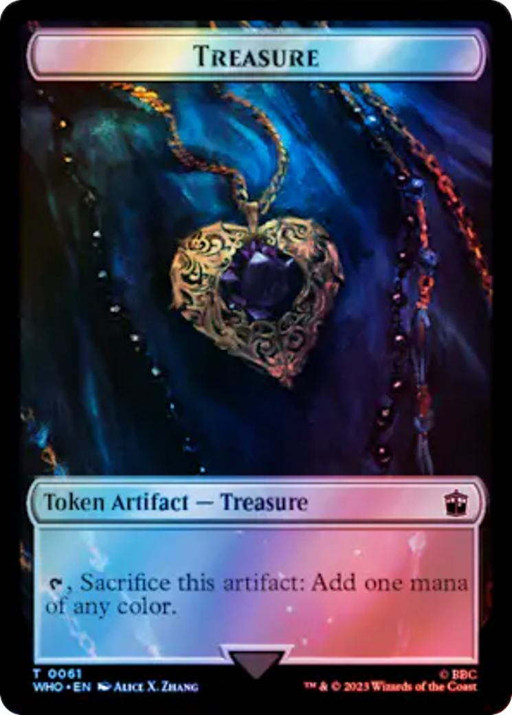 Alien Rhino // Treasure (0061) Double-Sided Token (Surge Foil) [Doctor Who Tokens] | L.A. Mood Comics and Games