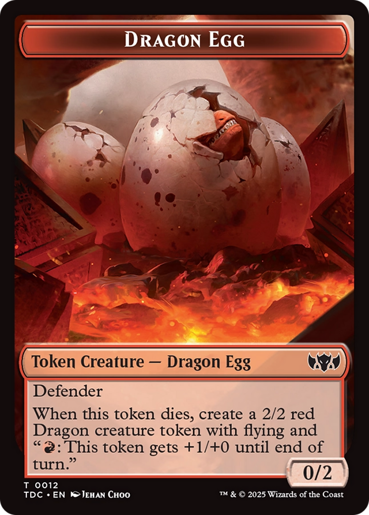 Dragon Egg // Dragon (0013) Double-Sided Token [Tarkir: Dragonstorm Commander Tokens] | L.A. Mood Comics and Games