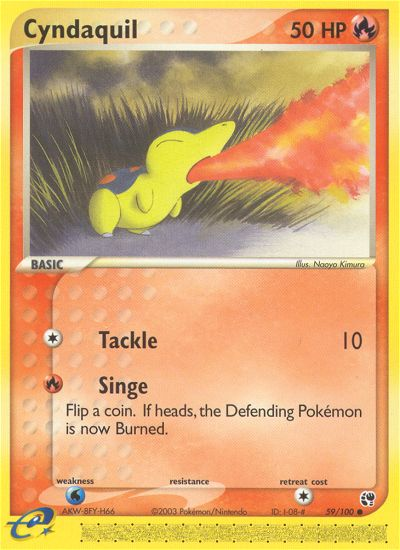 Cyndaquil (59/100) [EX: Sandstorm] | L.A. Mood Comics and Games