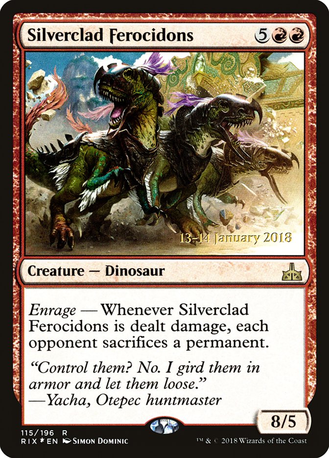 Silverclad Ferocidons [Rivals of Ixalan Prerelease Promos] | L.A. Mood Comics and Games