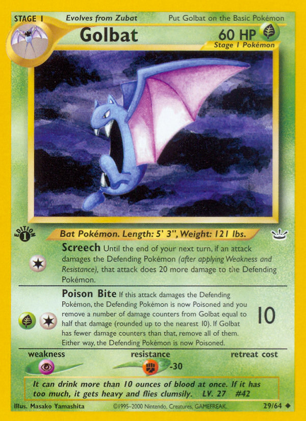 Golbat (29/64) [Neo Revelation 1st Edition] | L.A. Mood Comics and Games